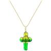Generic Venetiaurum - Collana con Croce in Vetro Originale di Murano e Catena in Argento 925 - Gioiello Made In Italy Certificato