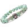 ThurColas Bracciale uomo da Oriental Sun in acciaio e blu turchese