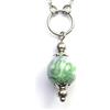 ThurColas Collana donna minimalista in acciaio inox con pendente perla in pietra naturale (Blu e verde)