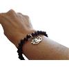Generic ✿ BRACCIALETTO DI MEDITAZIONE YOGA IN LEGNO TORNITO ✿ Buddismo, bracciale elastico, elastico, unisex, Buddha