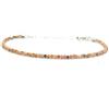 Eloboe essence Bracciale in pietra naturale 2 mm rodocrosite e argento sterling regolabile da 16 cm a 19 cm