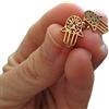 Generic SPINA IN ACCIAIO INOSSIDABILE ORO A MANO orecchini color oro, mano di Fatima, hamsa, antiallergico, spina