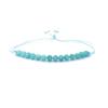 Eloboe essence Bracciale in filo di amazzonite con pietra naturale di 4 mm di spessore in argento sterling regolabile