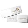 Handmade 110 PZ Bigliettini Bomboniera 50° Anniversario Matrimonio Nozze d'Oro 50 Anni Matrimonio