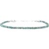 Eloboe essence Bracciale donna cianite in pietra naturale argento 925 spessore 2 mm regolabile da 16 cm a 19 cm