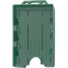 evohold 100 Portabadge verde scuro in plastica riciclata rigida verticali doppia tessera, Evohold