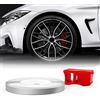 4R Quattroerre.it 10364 Wheel Trim Strisce Adesive con Applicatore per Cerchi Auto, Argento