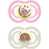 MAM Istruzioni in lingua straniera - MAM Ciuccio Perfect Night S210, con Tettarella Extra Sottile e Flessibile in Silicone Skinsofttm Ultra Morbido per Bambini da 16 + Mesi, Scatola Auto Sterilizzabile
