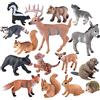 ELECLAND 15Pcs Figure di animali del bosco Figure di animali della foresta in miniatura Creature del bosco Figurine Topper per torta del bosco per decorazioni per feste di Natale