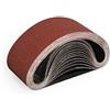 Sruhrak Nastri Abrasivi 75 x 457 mm - Grane 120 Carta Abrasiva per Levigatrice a Nastro, per Levigare,Limare,Affilare e Rimuovere Metallo/Legno (15 Pezzi)