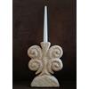 Generic Candelabro Alberello in Pietra Arenaria Fatto a Mano, Opera Scolpita con raspe e scalpelli, Dimensioni: 23x20x6 cm