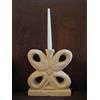 Generic Candelabro farfalla Fatta a Mano, Opera Scolpita con raspe e scalpelli, Dimensioni: 22x23x7 cm