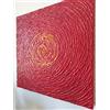 DORON ARTE QUADRO MODERNO ASTRATTO GEOMETRICO DIPINTO A MANO BORDI DIPINTI - MARTE PIANETA ROSSO - 50x50x4cm - RIF95