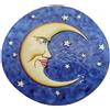 Generico LUNA E SOLE PANNELLI A MURO (SET 2 PEZZI) IN CERAMICA DI VIETRI DIPINTI A MANO: DIAMETRO CM. 35, SPESSORE CM. 4 MATTONELLE PIASTRELLE TERRACOTTA COCCIO