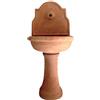 VASERIE RINALDI S.R.L. FONTANA IN TERRACOTTA DA GIARDINO, FATTA A MANO (COMPOSTA DA TRE PEZZI: PANNELLO, VASCA E PIEDE); ALTEZZA CM. 134, LARGHEZZA CM. 62, PROFONDITA' CM. 23