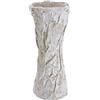 Chrisell Decor Oggetti d'Arte - Vaso da Tavolo Vasi Fiori Vaso Moderno Decorazione da Interno Arte Materica Gesso su Vetro Bianco con Sabbia Altezza 30cm - Matricola: 20210120