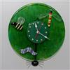 Generic Orologio da pareteINSETTI con un ape, una libellula ed un vermetto e RAGNO-pendolo - INSECTS wall clock with a humble-bee, a dragonfly, a worm and SPIDER-pendulum