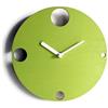 Generico 28cm Piccolo orologio da muro silenzioso per sala colorato come verde lime Particolari orologi a parete analogici con meccanismo al quarzo senza ticchettio Design italiano originale ed elegante