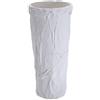 Chrisell Decor Oggetti d'Arte - Vaso da Tavolo Vasi Fiori Vaso Moderno Decorazione da Interno Arte Materica Gesso su Vetro Bianco Altezza 30cm - Matricola: 20210119