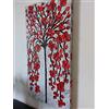 Generic DORON ARTE QUADRO MODERNO ASTRATTO DIPINTO A MANO TELAIO GALLERY BORDI DIPINTI - PAESAGGIO ALBERI FIORE ROSSO - 40x80x4 cm -RIF120