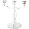 Agplex Candelabro portacandela in vetro acrilico - Elegante candeliere design trasparente - Stile moderno che riprende una la forma classica (3 Fiamme)