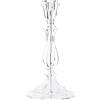 Agplex Candelabro portacandela in vetro acrilico - Elegante candeliere design trasparente - Stile moderno che riprende una la forma classica - (1 Fiamma)
