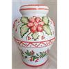 VASERIE RINALDI S.R.L. PORTAFIORI AGRIFOGLIO PUNGITOPO STELLA NATALE IN CERAMICA DI VIETRI DIPINTA A MANO, ALTEZZA CM. 32, DIAMETRO PANCIA CM. 24. VASO GIARA ANFORA
