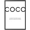 Generic Quadro con Cornice o solo Poster - Tutte le Dimensioni - Vari Colori - Made in Italy (Coco Verticale)