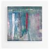 Generico Quadro Astratto Moderno Dipinto a Mano su Tela, bianco rosso nero 30x30cm