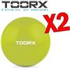 Toorx Kit Risparmio con 2 Sfere Tonificanti Appesantite da 1 kg, colore Verde Lime
