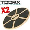 TOORX PROFESSIONAL LINE Kit Risparmio Toorx con 2 Balance Board in legno con superfice gommata antiscivolo - Diametro Ø40 cm