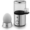 WMF KitchenMinis Cuociuova Elettrico in Acciaio Inox 18/10 Cromargan, con Misurino, Pungiuova e Portauova, Segnale Acustico e Coperchio in Tritan, Potenza 56W, Finitura Satinata Opaca