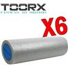 TOORX KIT MAXI RISPARMIO TOORX con 6 Foam Roller 45x15 cm -Cilindro Indeformabile Bicolore con nucleo a densità differenziata