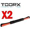 TOORX KIT RISPARMIO TOORX con 2 Rulli per massaggio con impugnature, colore nero-arancio - Dimensioni 53 cm x Ø 4,5 cm