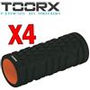 TOORX PROFESSIONAL LINE Kit Maxi Risparmio con 4 Foam Roller Rigidi 33x14 cm - Rulli per Massaggi, Yoga e Pilates