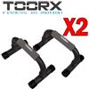 TOORX Kit Risparmio Toorx con 2 Coppie di Sostegni per Flessioni in Plastica con Impugnatura Soft Touch