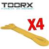 TOORX PROFESSIONAL LINE KIT MAXI RISPARMIO TOORX con 4 Power Band elastico di resistenza ad anello 2080 x 4.5 x 6,4 mm - Resistenza Leggera
