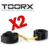 TOORX KIT RISPARMIO TOORX con 2 Elastici di resistenza con cavigliere, colore giallo-nero
