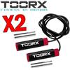 TOORX Kit Risparmio Toorx con 2 Corde da Salto in PVC con Pesi Estraibili (2x250 gr) - Allenamento Cardio e Tonificazione