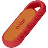 SBS Speaker wireless compatto da 2W, batteria da 300 mAh e gancio per cintura, cavo USB per ricarica incluso, colore rosso