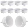 YanFeiYit 10 faretti LED da 230 V, 5 Watt, diametro 50 mm, in ceramica, dimmerabili, per faretti da incasso, 22 mm, piatto, ricambio per lampadine GU10 MR16, bianco caldo 3000 K