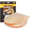 ilauke 12pz Sacchetti per Tostapane, Sacchetti Toast Riutilizzabili Tostapane Sacchetti Antiaderente per Confezionare Pane Sandwich Pizza Tasche in Microonde Forno Grill
