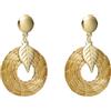 Vera Navarro Handmade VERA NAVARRO - Orecchini Mandala Aperti in Oro Vegetale - Ø 20 mm - Cerchio, Anello Chiusura a Vite - Fatto a Mano 100% Naturale - Gioielli Artigianali