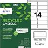 AVERY - Confezione da 210 etichette 100% riciclate autoadesive MonTimbrenline. Personalizzabili e stampabili. Formato 99,1 x 38,1 mm. Stampa laser e a getto d'inchiostro. (LR7163-15)