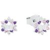 Prinzessin Lillifee Orecchini a lobo in argento sterling 925 per bambine, con zirconia cubica sintetizzata, 0.7 cm, viola, farfalla, in confezione regalo, 9245598