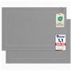 Komfortec - Set di 2 Tappetini da Bagno, Tappetini in Spugna per Doccia, Lavabili, Assorbenti e a Rapida Asciugatura - 800 g/m², 100% Cotone, 50x80 cm, Argento