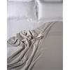 LENZUOLISSIMI - Lenzuolo Matrimoniale Queen in Raso di Cotone Satin 300 Fili 240x290 cm Made in Italy - Beige chiaro
