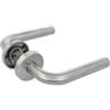 Amig - Set di maniglie modello 4RX con rosetta, acciaio inossidabile 18/8, 136x19(d) mm, rosetta diametro 53mm, acciaio opaco