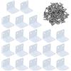 Chstarina 20 Pezzi Staffa Angolare 90 Gradi Supporti Angolo Retto Staffe Staffe a forma di L in acciaio inossidabile con Viti per Staffa Acciaio Legno per Finestra Mensole Mobili（Bianca）