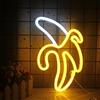 ineonlife Insegne al Neon Banana Luci al Neon Giallo Bianco Banana Luce Notturna al Neon per Insegne luminose a LED con Frutta Insegne al Neon per Camerette da Parete per Bambini